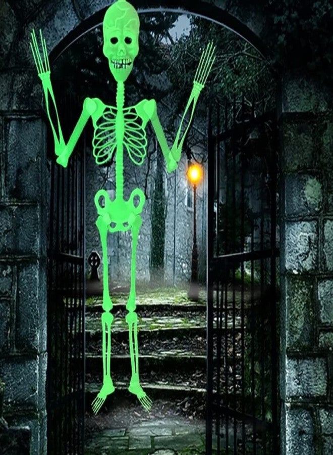 Smart Picks Halloween Skeleton Glow in Dark Hanging Scary Party Prop Wall Decoration Reusable (25 Inch) - Image 2